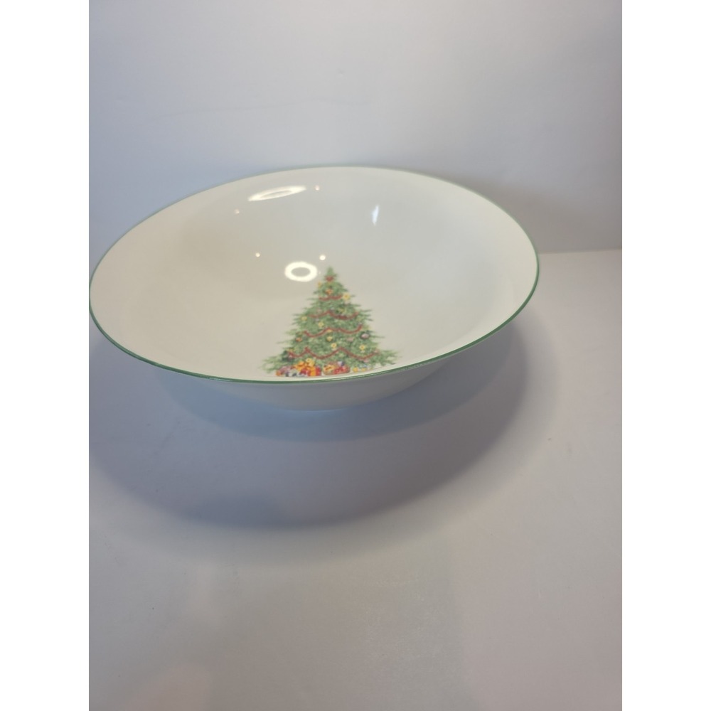 TRISA CHRISTMAS TREE STONEWARE SERVING BOWL Vintage